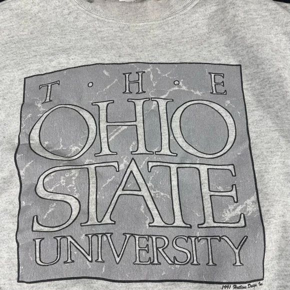 VTG The Ohio State University Women Gray Sweatshirt Made In USA Size L - Picture 2 of 9